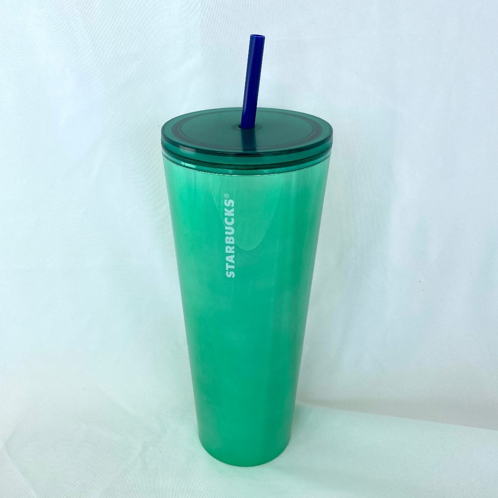 Starbucks Reflective Fame Lime Green Venti Tumbler 24 oz Cold Cup NWT
